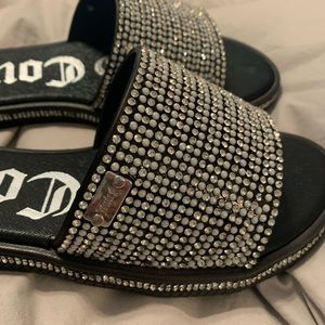 Juicy Couture slide sandals Size 7 Black